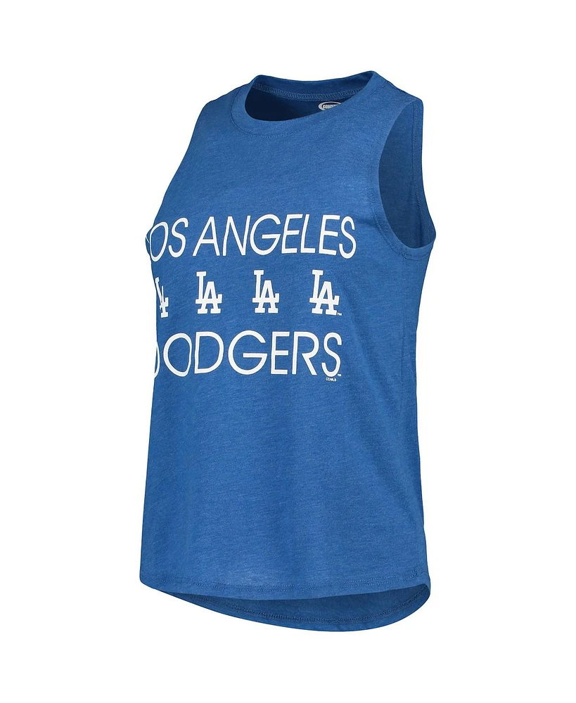 Women's Gray and Royal Los Angeles Dodgers Meter Muscle Tank Top Pants Sleep Set