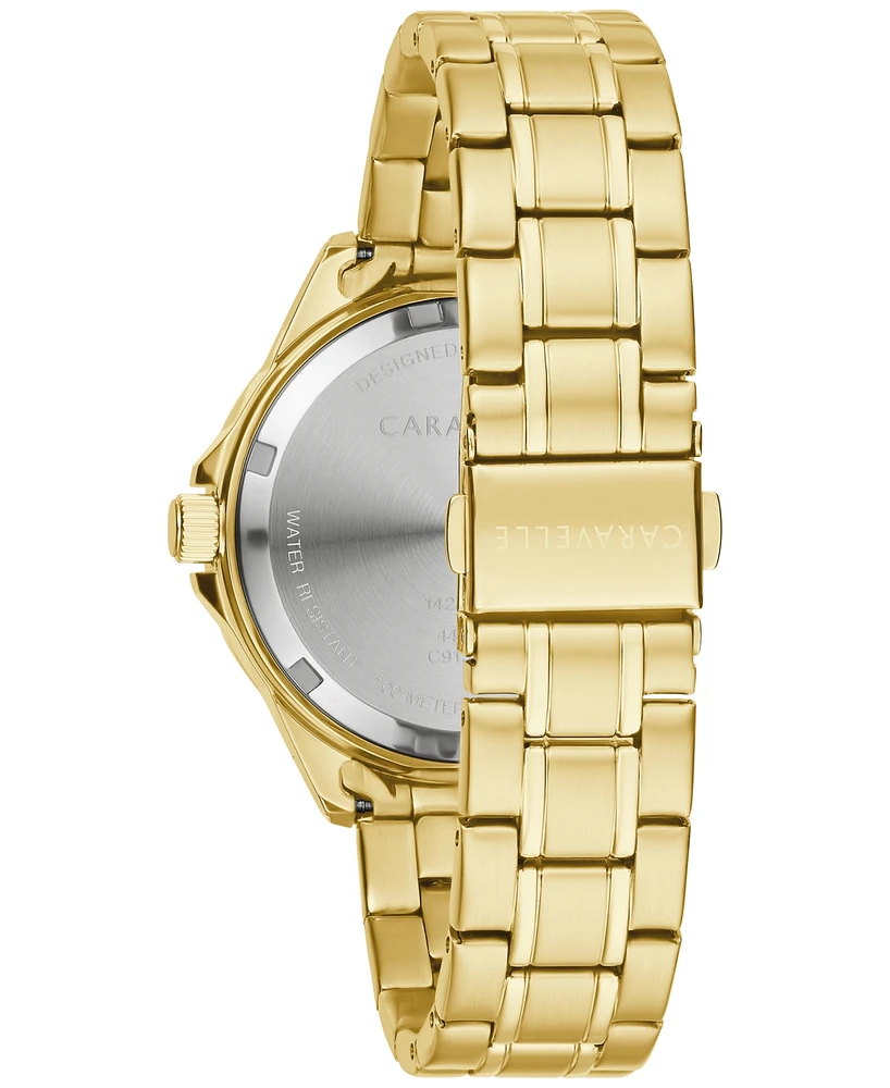 Caravelle designed by Bulova Women's Gold Tone Stainless Steel Bracelet Watch 36mm
