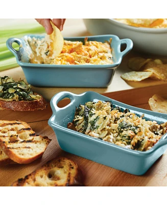Rachael Ray Ceramics Rectangular Au Gratin Baking Dish, Set of 2