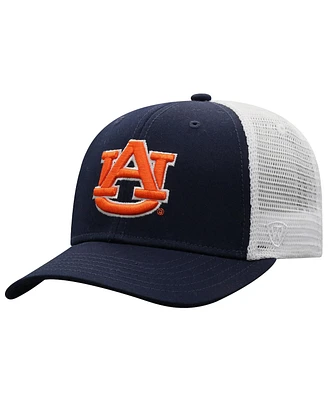 Men's Top of the World Navy, White Auburn Tigers Trucker Snapback Hat