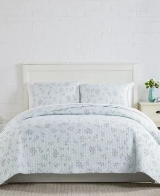 Southshore Fine Linens Sweet Florals Quilt Set 3 Pc. Sets