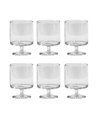 Abode Homewares Stacking Wine Premium Acrylic Goblet Glasses, Set of 6