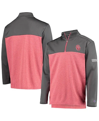 Men's Champion Crimson Oklahoma Sooners Gameday Quarter-Zip Jacket