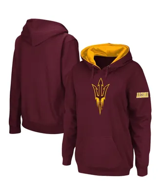 Women's Maroon Arizona State Sun Devils Team Big Logo Pullover Hoodie