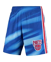 Men's Mitchell & Ness Blue New Jersey Nets Hardwood Classics Swingman Shorts