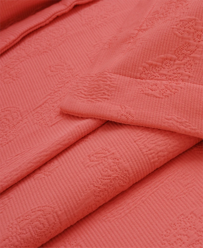 Superior 100% Cotton Paisley Matelasse All-Season -Piece Coverlet Set