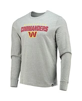 Men's '47 Brand Heathered Gray Washington Commanders Traction Super Rival Long Sleeve T-shirt