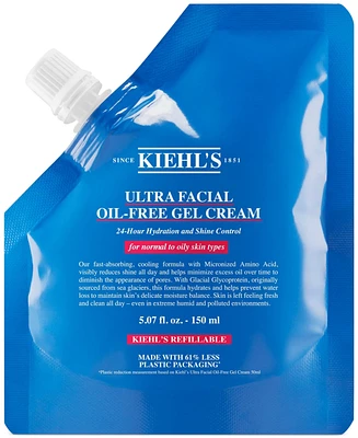 Kiehl's Since 1851 Ultra Facial Oil-Free Gel Cream Refill Pouch, 5.07 oz.