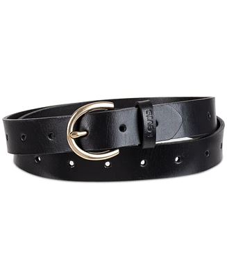 Levi's Women's Slim Adjustable Perforated Leather Belt