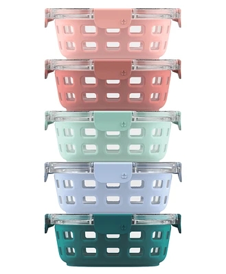 Ello 10-Piece Meal Prep Rounds Container Set