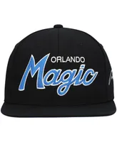 Men's Mitchell & Ness Black Orlando Magic Hardwood Classics Script 2.0 Snapback Hat