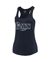 Women's Soft As A Grape Navy Tampa Bay Rays Plus Size Swing for the Fences Racerback Tank Top