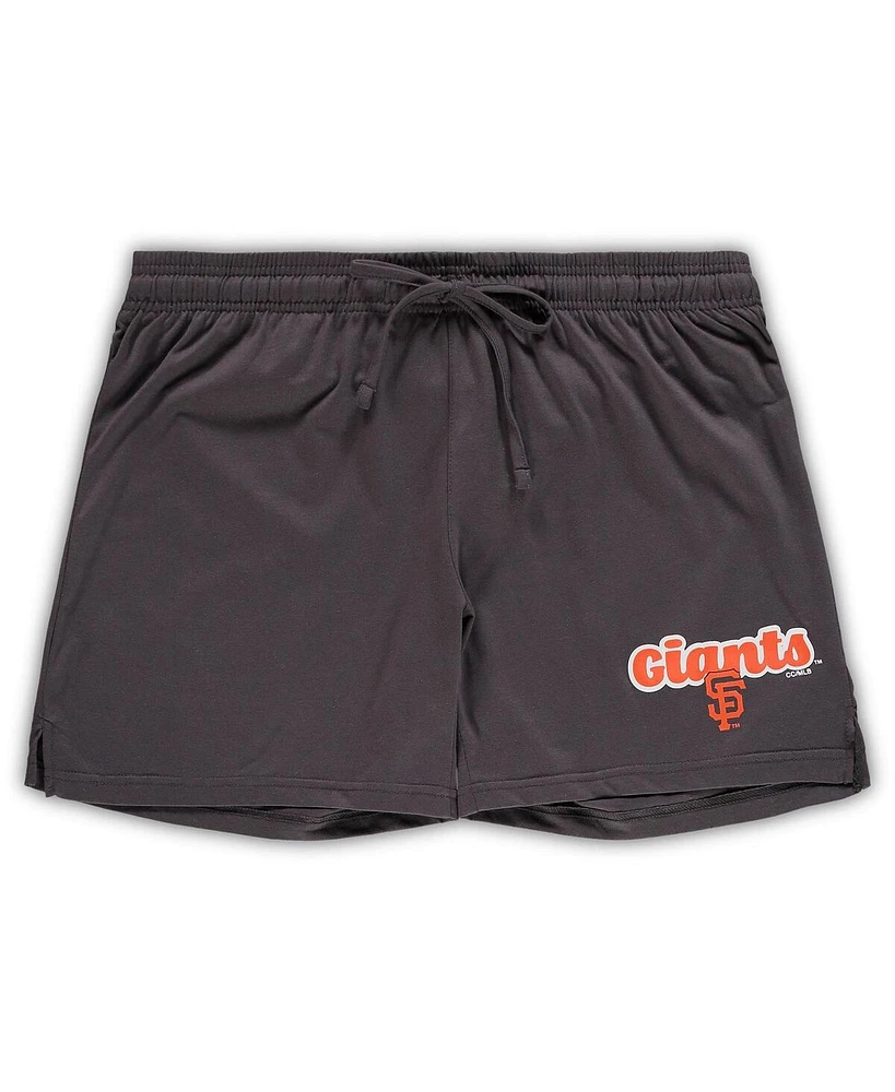 Women's Concepts Sport Charcoal San Francisco Giants Plus Cloud Tank Top and Shorts Sleep Set