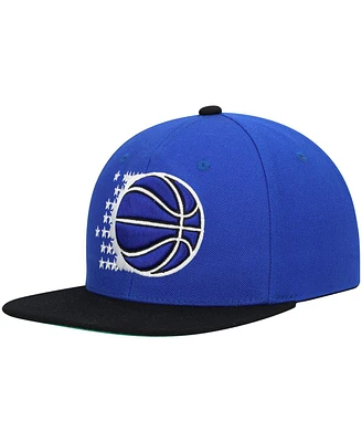Men's Mitchell & Ness Blue, Black Orlando Magic Hardwood Classics Team Two-Tone 2.0 Snapback Hat