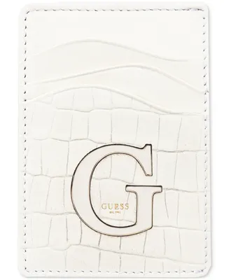 Guess Men's Senda Croc-Embossed Leather Rfid Card Case