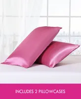 Closeout! Betsey Johnson Satin Pillowcase Pair, Standard