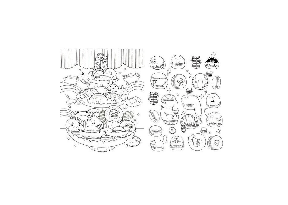 A Million Kawaii Cuties: The Sweetest Things to Color by Lulu Mayo