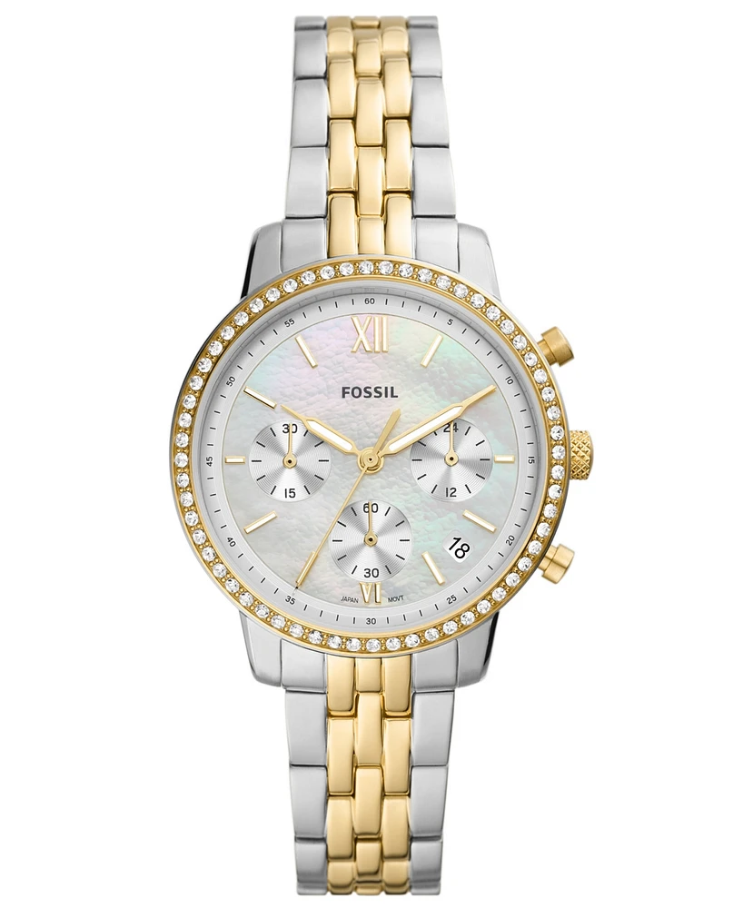 Fossil Women's Neutra Two-Tone Stainless Steel Bracelet Watch, 36mm
