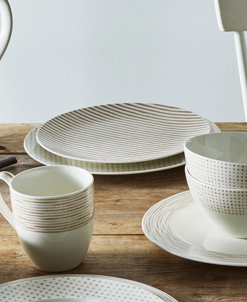 Noritake Hammock Stripes Coupe Salad Plates, Set of 4