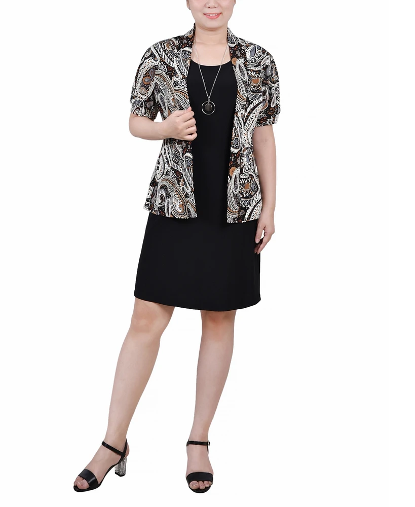 Petite Size Two Piece Dress Set