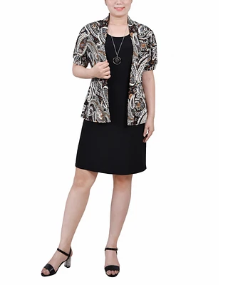 Petite Size Two Piece Dress Set