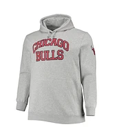 Men's Mitchell & Ness Scottie Pippen Heathered Gray Chicago Bulls Big and Tall Name Number Pullover Hoodie