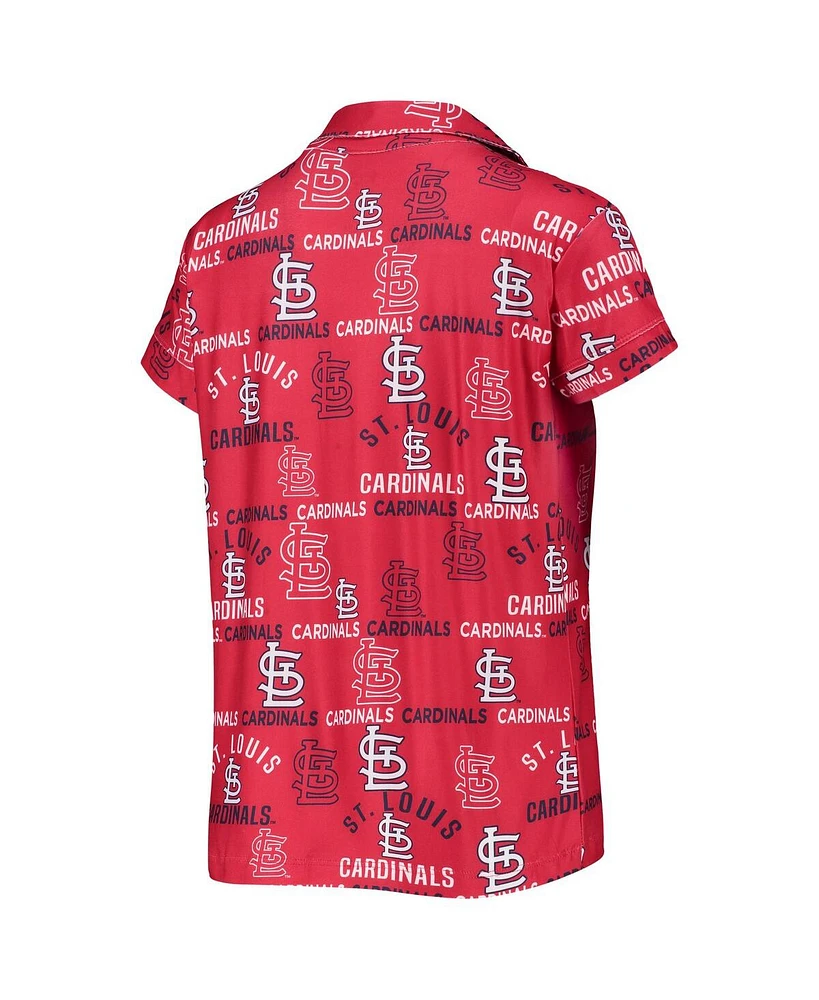 Women's Concepts Sport Red St. Louis Cardinals Flagship Allover Print Top and Shorts Sleep Set