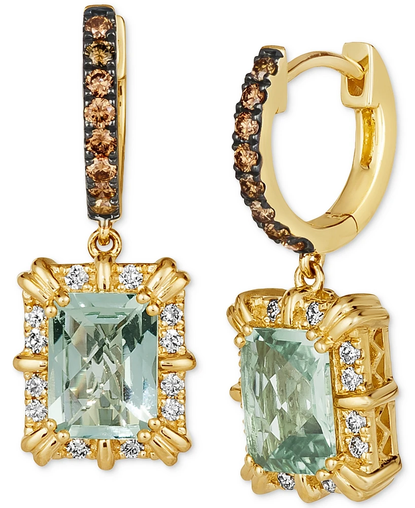 Le Vian Mint Julep Quartz (2-3/8 ct. t.w.) & Diamond (1/2 ct. t.w.) Drop Earrings in 14k Gold