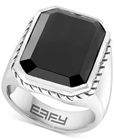 Effy Men's Onyx Ring in Sterling Silver