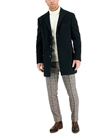 Tallia Men's Wool Blend Solid Overcoat