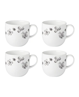 kate spade new york Garden Doodle 4 Piece Mugs Set