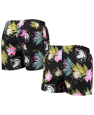 Men's Foco Black Army Knights Neon Floral Swim Trunks
