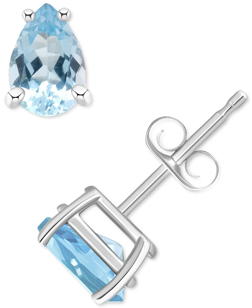 Aquamarine Pear Stud Earrings (3/4 ct. t.w.) 14k Gold