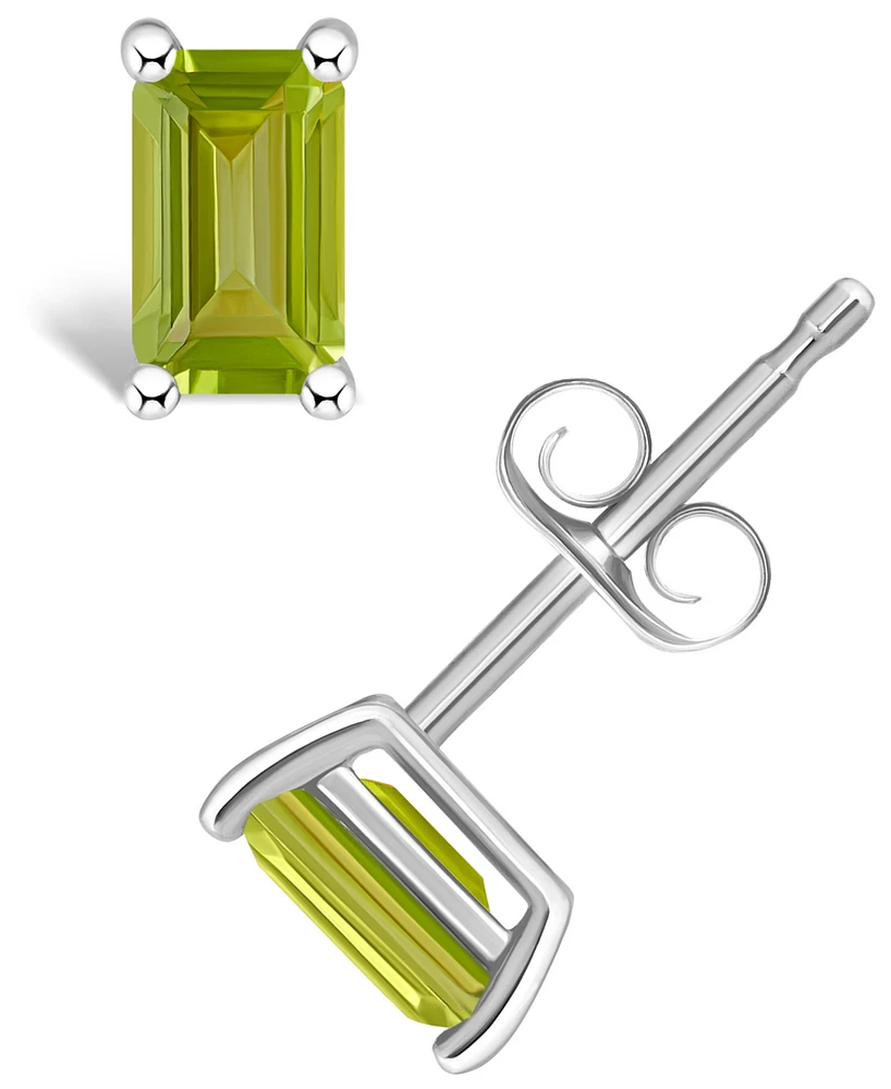 Peridot (3/4 ct. t.w.) Stud Earrings 14K White Gold or Yellow