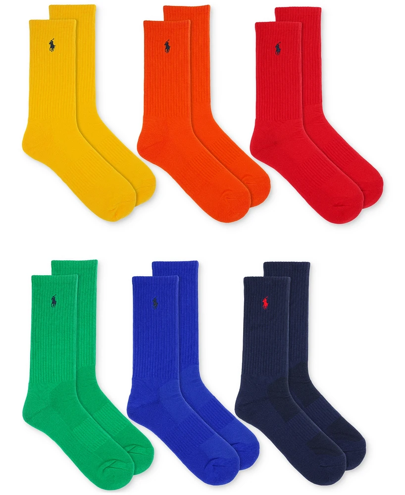 Polo Ralph Lauren Men's 6-Pk. Performance Colorful Crew Socks