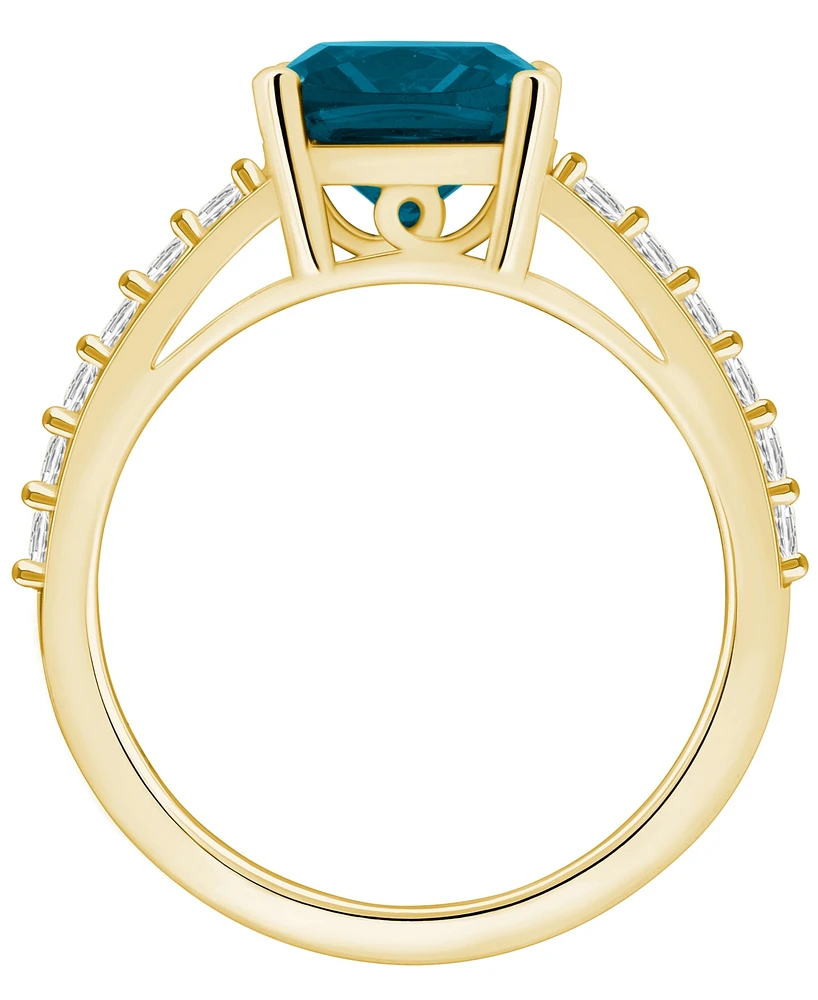 Macy's London Blue Topaz (2-3/4 Ct. T.w.) and Diamond (1/3 Ring 14K Yellow Gold