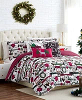 Southshore Fine Linens Merry Town Christmas Reversable 6 Piece Comforter Set