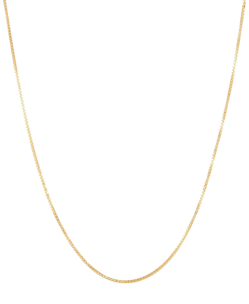Box Link 20" Chain Necklace in 14k Gold