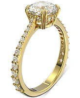 Swarovski Gold-Tone Constella Crystal Cocktail Ring