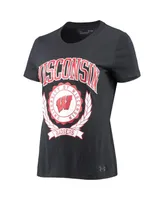 Women's Under Armour Black Wisconsin Badgers T-shirt