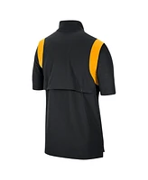 Men's Nike Black Iowa Hawkeyes Coach Short Sleeve Quarter-Zip Jacket