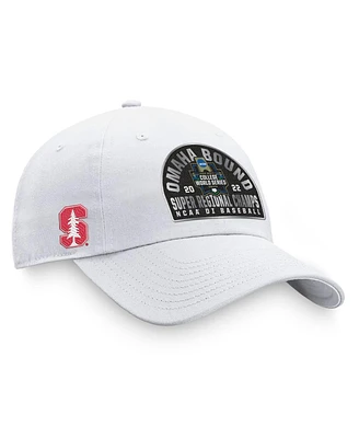 Men's Top of the World White Stanford Cardinal 2022 Ncaa Men's Baseball Super Regional Champions Locker Room Adjustable Hat