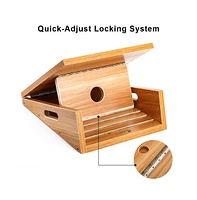 StrongTek Professional Wooden Slant Board, Calf Stretcher With Extra Side-handle