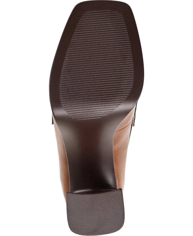 Journee Collection Women's Ezzey Block Heel Loafers