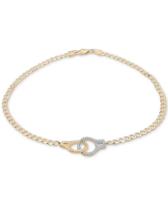 Wrapped Diamond Handcuff Ankle Bracelet (1/6 ct. t.w.) in 10k Gold, Created for Macy's