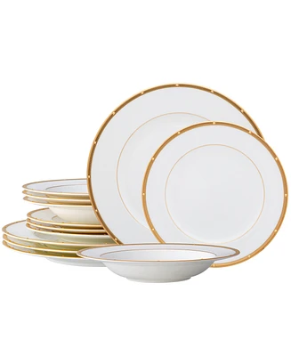 Noritake Rochelle Gold 12-Piece Dinnerware Set, Service for 4