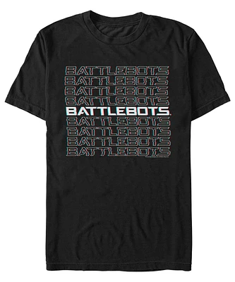Fifth Sun Men's Battlebots Glitch Logo Short Sleeve T-shirt