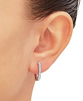 Forever Grown Diamonds Lab-Created Diamond Small Hoop Earrings (5/8 ct. t.w.) in Sterling Silver