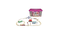 Simba Toys Eichhorn Large Wooden Train Play Set, 58 Piece