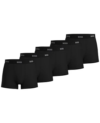 Boss by Hugo Men's 5-Pack Authentic Solid Trunks